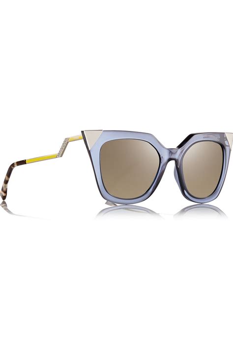 fendi cat eye mirrored sunglasses